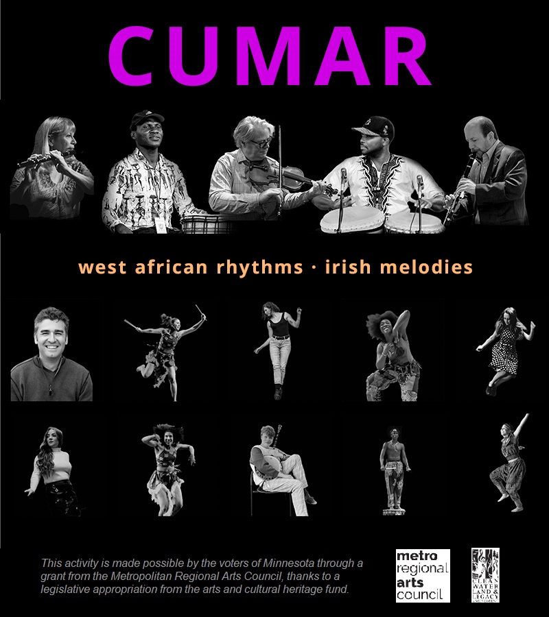 Cumar Combines Irish and African Song and Dance Sat- Sun January 27 – 28 at the Southern Theater